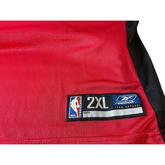 Reebok Miami Heat Mens 2XL Shaquille O'Neal 32 Red Jersey NBA Black Team Apparel - Picture 3 of 12